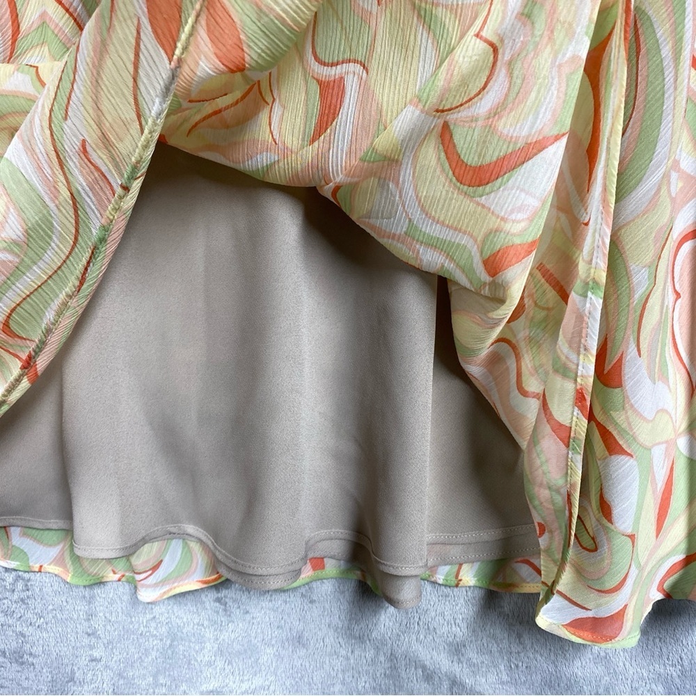 Evan Picone Retro Print Multi Color Abstract Prin… - image 3